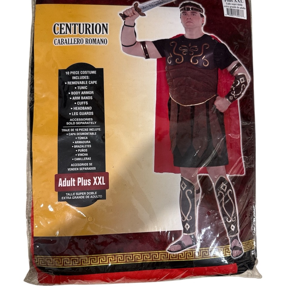 NWT Centurion Roman Soldier Gladiator Costume Adult Plus XXL 10pcs